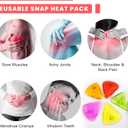Reusable Pocket Hand Warmers, Reusable Snap Heat Pack, Pouch Gel Hand Warmers Used for Outdoor, Indoor, Working, Studying, Camping, Warm Gifts for Adults or Kids(Set of 5)