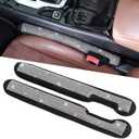 ToBeQueen Bling Car Seat Gap Filler Universal Fit for Car SUV Truck, Set of 2 Handmade Crystal Diamond Rhinestone Seat Gap Blocker Bling Car Accessories for Women(Silver)