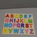 Zeoddler Alphabet Puzzles, Wooden Puzzles for Toddlers, ABC Shape Puzzles for Kids, Preschool Learning Activities, Gift for Girls Boys