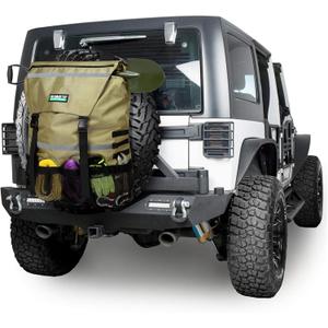 Spare Tire Trash Bag, Offroad Spare Tire Storage Bags Heavy Duty Truck Tailgate Trash Bag Fits up to 40" Tire, Large Recovery Gear Firewood Camping Cargo Storage Bag for Jeep Truck SUV Car (Khaki)