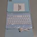 Cousper for iPad mini 7 Keyboard Case A17 Pro 2024/iPad Mini 6 Generation Case with Keyboard 2021 8.3 Inch, Pencil Holder, 7 Color Backlit Detachable Keyboard Cover for iPad mini 7th/6th Gen,Sky Blue