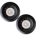Flat Idler Pulley for AYP Husqvarna 2748GLS GT52XLS LGT2554 LGT2654 LSZ4622 2754GLS RZ4219 RZ5424 RZ4621 RZ5424 RZ5426 TS342 532197380 532196104 196104 2 Pack