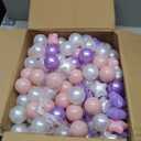 GOGOSO Balls for Ball Pit - Plastic Ball for Toddlers 1-3, Baby Kids Ball Pool Decoration 50 100 200 300 500 1000 (A Purple+Pink+White+Clear, 200 Balls)