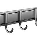 Suction Cup Hooks No-Drill Adjustable Rail for Kitchen Cabinets, Bathroom Towels & Utensils, Strong Grip on Tile/Glass