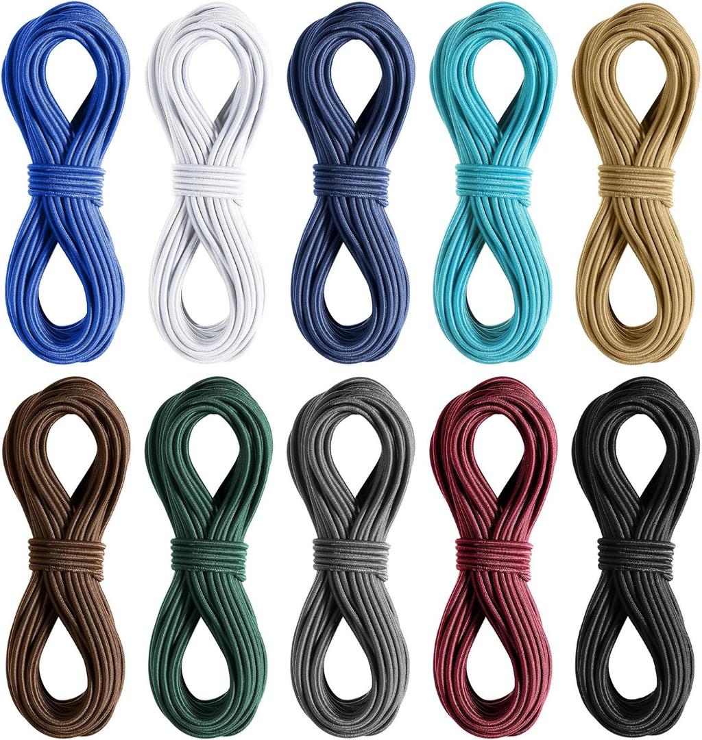 Boao 109 Yards 2.0 mm Multicolor Beading Elastic Cord Thread Stretch String Crafting Handmade DIY String for Sewing and Bracelets, Necklace, Jewelry Making(Dark Color)