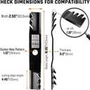 Mower Blades for Kubota K5583-34350 K5583-34340 fit 48" Deck 3PCS