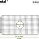 26.8 in. x 13.2 in. Centre Drain Sink Grid with Supersoft Silicone Feet in 304 Grade Stainless Steel
