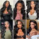Human Hair Bundle Natural Black Body Wave Bundles 20 22 24 inch 100% Unprocessed Brazilian Virgin Hair 3 Bundles 150g #1b Color Natural Black