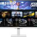 Samsung 27-Inch M5 (M50F) Series FHD Smart Monitor with Streaming TV, Speakers, HDR10, Gaming Hub, Multiple Ports, Workout Tracker, Vision Accessibility Tools, White, LS27FM503ENXZA