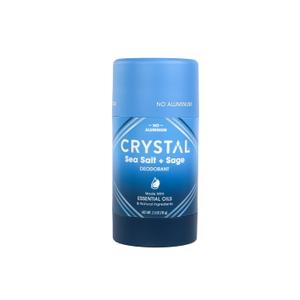 Crystal Magnesium Solid Stick Natural Deodorant, Non-Irritating Aluminum Free Deodorant for Men or Women, Safely and Effectively Fights Odor, Baking Soda Free, Sea Salt + Sage, 2.5 oz (2.5 Ounce (Pack of 1))