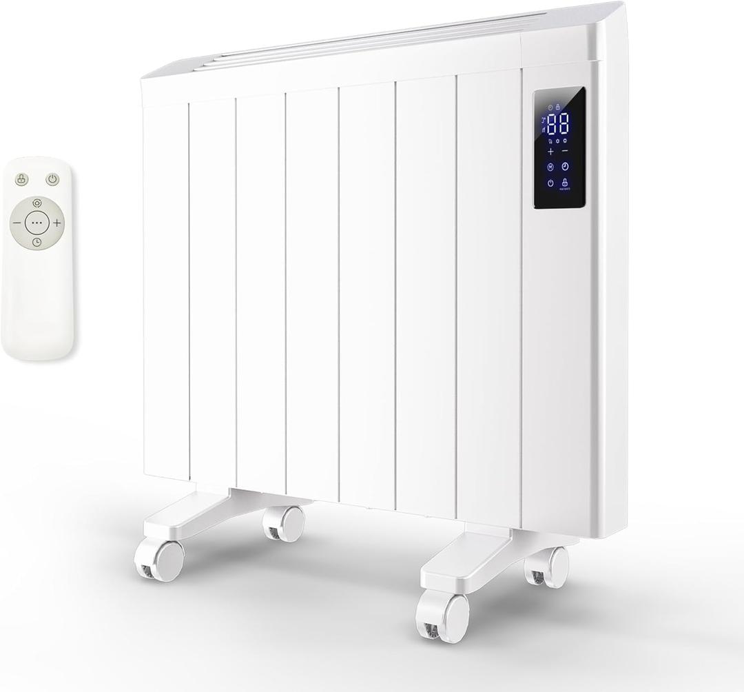 800W Wall‑Mount Convection Electric Panel Heater for Indoor Use