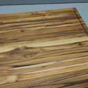 Extra Large Teak Wood Cutting Board 24x18 Inch for Meat, Brisket & Professional Kitchen Prep, 1.5" Thick Edge Grain Butcher Block with Deep Juice Groove & Handle, Non-toxic Board by New M Way