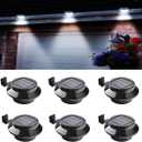 6-Pack Solar Gutter Led Lights, Outdoor Solar Fence Lights Deck Lights for Eaves Garden Landscape Yard (Black)