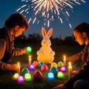 18 Pack Easter Eggs Filled Chick Duck LED Puffer Balls Easter Basket Stuffers for Kids Boys Girls, Light Up Squeeze Sensory Ball Fidget Toys for Easter Egg Fillers Easter Egg Hunt Party Favor Gifts