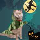 Dinosaur Dog Costume Halloween Dino Pet Costume, Funny Stegosaurus Dog Cosplay Costume for Small Medium Large Dogs, Warm Winter Dragon Dog Costume Outfits Special Events Photo Props Accessories