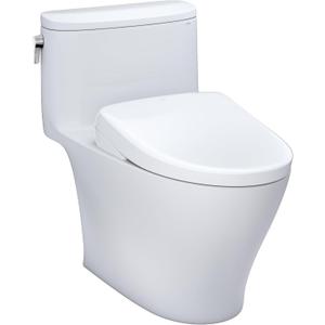 TOTO WASHLET+ Nexus 1G One-Piece Elongated 1.0 GPF Toilet with Auto Flush S7A Contemporary Bidet Seat, Cotton White - MW6424736CUFGA#01