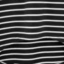 LilyCoco Women Long Sleeve Sweatshirts Polo Striped Lightweight Sweatshirt Black Medium (Black, M)