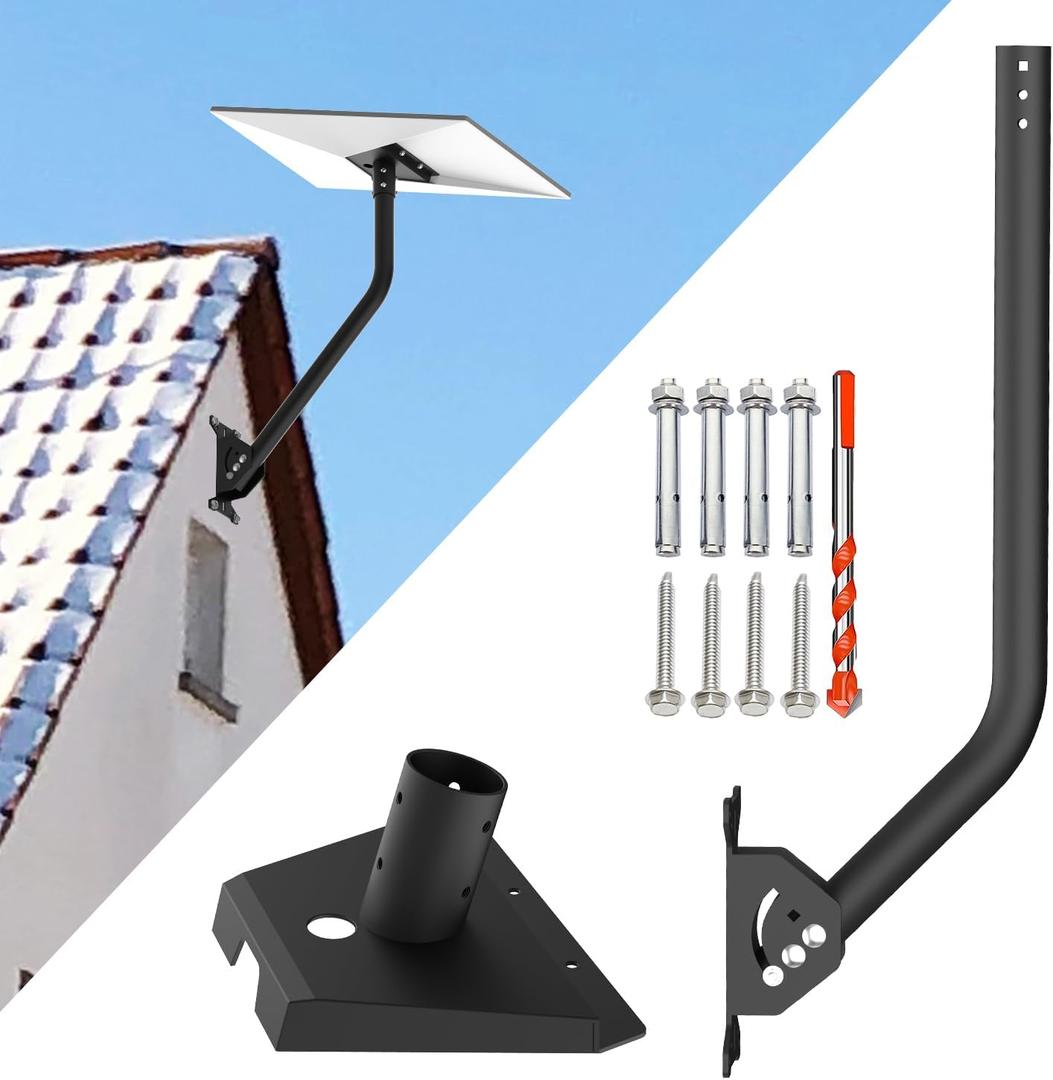 Starlink Gen 3 Mount, Adjustable Starlink Mounting Kit Compatible with V3 Starlink Standard Dish, Starlink Long Wall Mount for Starlink Internet Kit Satellite Include Starlink Gen 3 Pipe Adapter