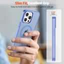 SUPFINE Magnetic for iPhone 15 Pro Max Case (Compatible with MagSafe) (Military Grade Drop Protection) Translucent Matte Shockproof Phone Cover,Blue Purple