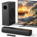 70W Sound Bar with Subwoofer for TV, Compact 14.2" 2.1 Channel Soundbar with Deep Bass, Bluetooth 5.3, Optical/AUX, Home Theater Speaker System for Smart TV, PC & Gaming