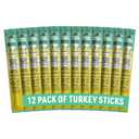 Lorissa's Kitchen Herb-A-Licious Savory Herb Turkey Sticks - (Pack of 12) 1 oz Meat Sticks - Ready to Eat Protein Snacks - Free from Top 9 Allergens - Made with Grass-Fed & Finished Beef - Zero Sugar (EXP 10/29/26)