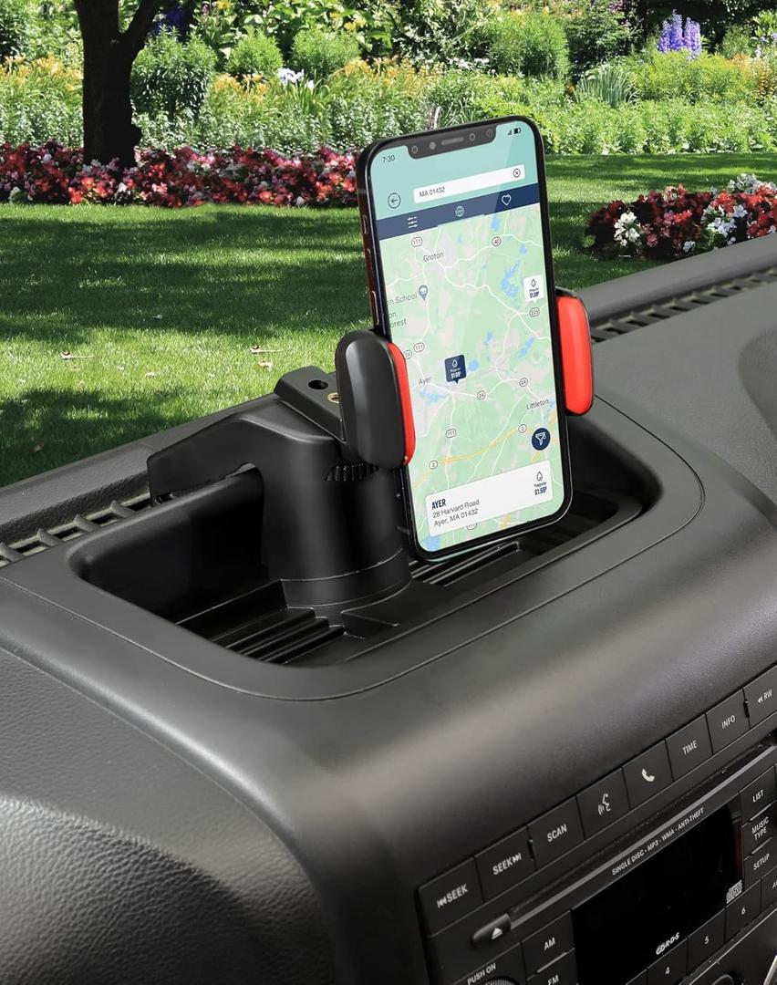 JeCar JK Phone Holder Upgrade Dash Cellphone Mount Interior Accessories for Jeep Wrangler JK JKU 2011-2018, Black