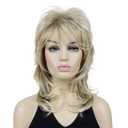 Lydell Long Soft Shaggy Layered Classic Cap Full Synthetic Wig Wigs (15BT613 Blonde Mix)