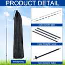 Gisafai 4 Sets Feather Flag Pole Kit Swooper Flutter Flag Hardware Pole Portable Flag Pole Holder with Ground Stake and Bag for Business Storefronts Advertising Outside (7 ft)