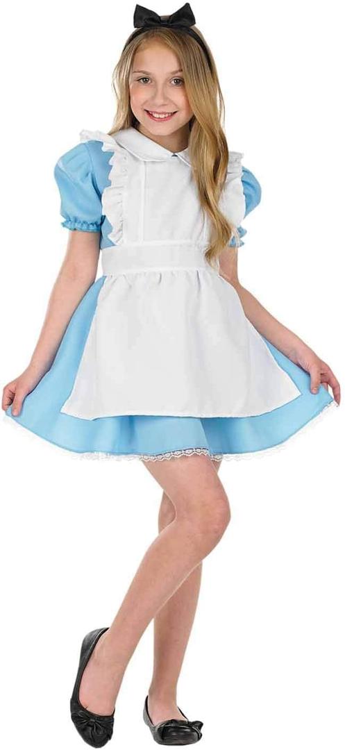 fun shack Alice Costumes Kids, World Book Day Costumes Alice Dress, Alice Costume Girls, World Book Day Costumes Girl (Medium)