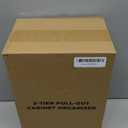 Delamu 2-Tier Multi-Purpose Bathroom Under Sink Organizers and Storage, Stackable Kitchen Pantry Organization, Pull Out Medicine Cabinet Organizer with Movable Dividers, White, 2 Pack