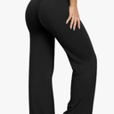 OQQ Yoga Pants Women High Waist Stretch Casual Soft Straight Leg Bottoms,M
