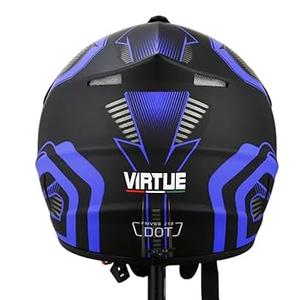Motorcycle Bluetooth Modular Helmet, DOT Approved Dual Visor Full Face Flip Up Bluetooth Integrated Motorcycle Helmet for Adults Men and Women