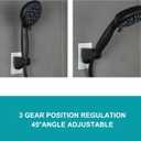 GwernKB Shower Head Holder Strong Adhesive No Drilling Wall Mount Adjustable Handheld Showerhead Bracket for RV Kids Bathroom Shower,Fix Firmly and Use Conveniently (Black, 2)