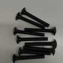 uxcell 10Pcs Carriage Bolts, M10 x 80mm Stainless Steel 18-8 (304) Round Head Square Neck Screws Black Oxide Bolt Screw for Fastening Accessories - Black