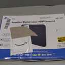 TV Antenna Indoor, Digital Amplified Indoor HDTV Antenna, 1080p VHF UHF Television Local Channels Detachable Signal Amplifier and 16.5ft Long Coax Cable (Black)