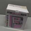 ATM Piggy Bank for Real Money for Kids Adults,Toy Money Bank with Card,Password,Coin Recognition,Bill Feeder,Balance Calculator,Electronic Money Safe Coin Box,Hot Gift for Boys Girls (Silver/Pink)