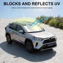 Car Windshield Sunshade Compatible with Toyota RAV4 (2019-2025) Custom Windshield Cover Shade for RAV4 Heavy Duty Foldable Sun Shade Reflective Aluminum Film Block UV Rays