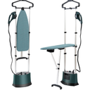 Standing Garment Steamer 1500W Professional Steamer for Clothes 25s Fast Heat-up with 1.6L/54 fl.oz Water Tank, Self-cleaning Function, Foldable Ironing Board, Ironing Gloves (Green)