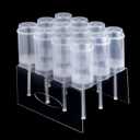 Pack of 12 Cake Push Up Pop Containers with Tray, Cake Pop Molds Stand, for Homemade Treats Dessert Snacks