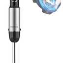 Blackcow Immersion Blender Handheld, 800W Powerful Electric Hand Blender with Titanium Alloy Blades, 12 Speeds & Turbo, Electric Hand Mixer for Smoothies, Soups, Baby Food and Purees