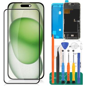 OLED for iPhone 15 Pro LCD Screen Replacement for iPhone 15 Pro A2848 Touch Screen Display Assembly A3101 A3104 A3102 (Black)