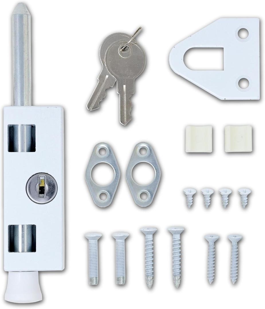 Sliding Patio Door Lock for Enhanced Home Security | Sliding Door Locks with 2 Keys | Lock for Sliding Glass Door | Door Security | Keep Your Family Safe and Secure