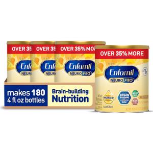 Enfamil NeuroPro Baby Formula, Milk-Based Infant Nutrition, MFGM* 5-Year Benefit, Expert-Recommended Brain-Building Omega-3 DHA, Exclusive HuMO6 Immune Blend, Non-GMO, 113.2 oz, Best By 02/2027