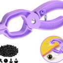 GEOCCI Safety Eye Tool Auxiliary Tool for Attaching Safety Eyes for Crocheting Safety Eyes Crochet Tools for Amigurumi Crochet & Stuffed Animal Eyes Making Supplies ToolPurple