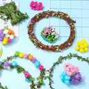 Syhood Rose Style Crowns Making Kit, 168 Pcs Parts, Make Your Own Flower Crown Wreath Headbands Craft Set Hair Accessories Handmade DIY Floral Crown Garland Kit Presents for Woman Adult Party