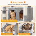 Heybly Tall Cat Tree for Large Cat, 80-inch Multi-Level Cat Tower HCT038W