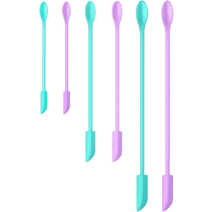 6 Pcs Mini Silicone Spatula Set Reusable Double Ended for beauty