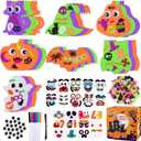 Max Fun 336PCS Halloween Crafts for Kids, Halloween Activities Foam Pumpkins for Crafts Stickers Gift Kits, DIY Art and Craft Set for Holiday Classroom Decorations Party Favors Supplies