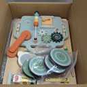 Wooden Baby Walker, Adjustable Speed Baby Push Walker for 1 Year Old, 10-in-1 Montessori Walker for Boys & Girls, Toddler Sit-to-Stand Learning Toy with Detachable Busy Board