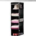 ZOBER Hanging Closet Organizer, 5-Shelf - Hanging Storage Organizer Shelves for Clothes, Towels, Toys - College Dorm Room, Nursery, & Home Closet
